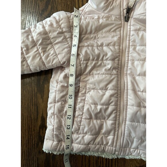 The North Face Reversible Mossbud Swirl Insulated Jacket Pink Toddler Girl 3T - Picture 11 of 12